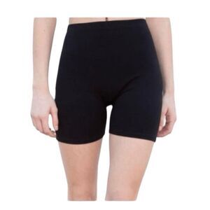 Brandy Melville Griffin Bike Shorts Black Stretch Knit High Rise Athletic Pull-O